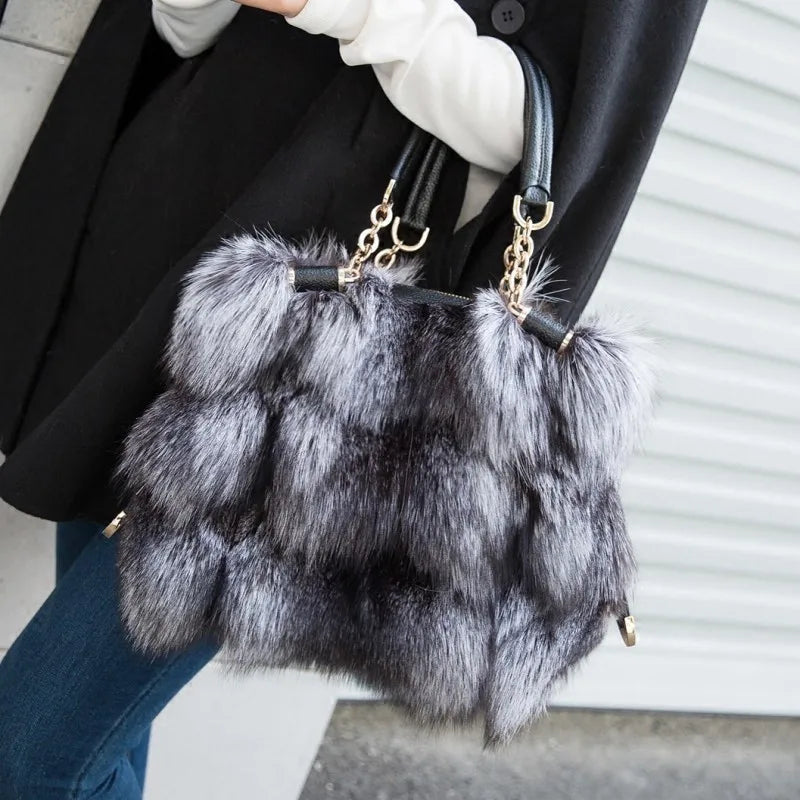 Fiora Fox-Fur Shoulder Bag