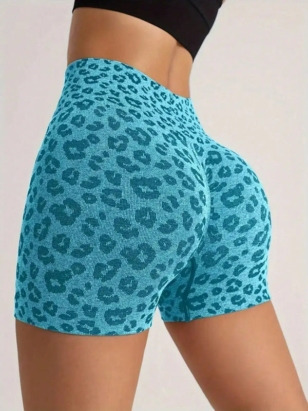 Sienna Leopard Scrunch Biker Shorts One-piece