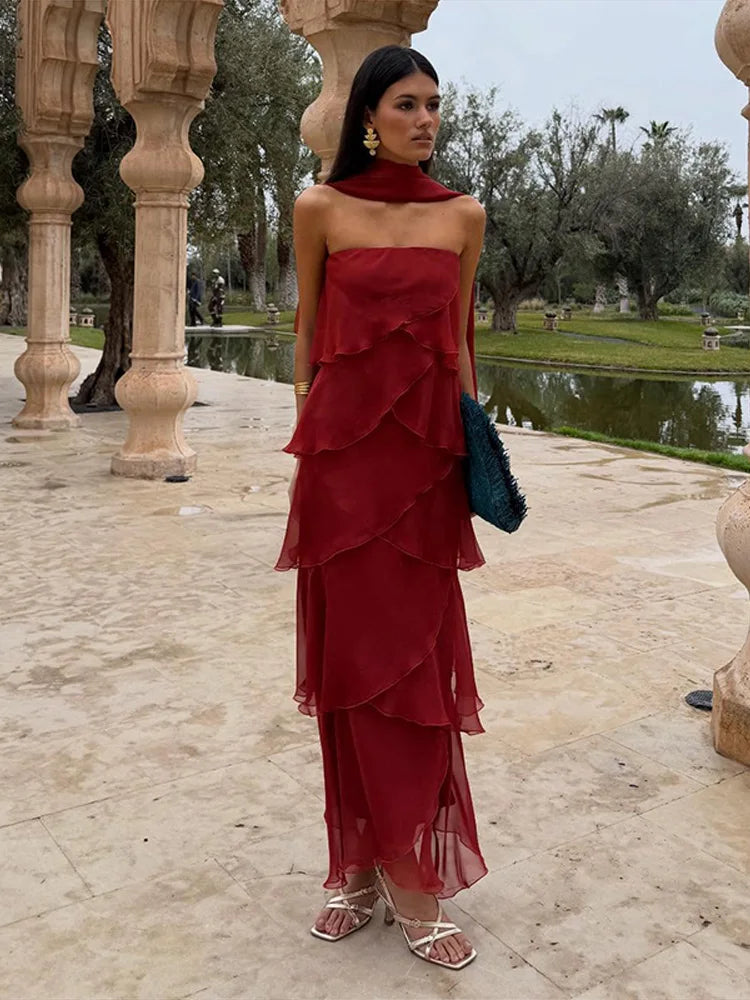 Serenade Tiered-Ruffle Maxi Dress