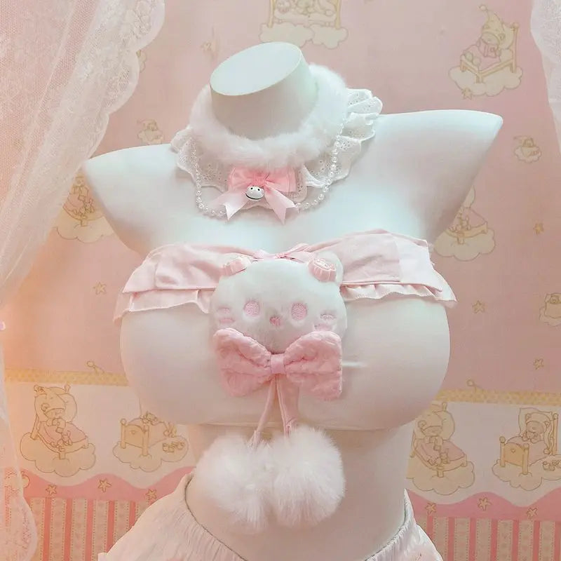 Kawaii Bow Lace Cosplay Two-piece
