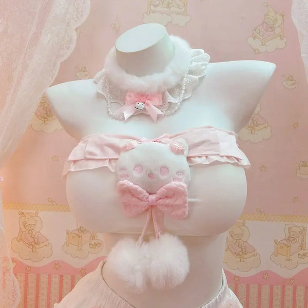Kawaii Bow Lace Cosplay Two-piece