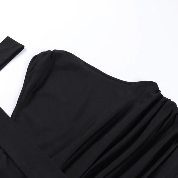 Valentina Ruched Halter Scarf Top