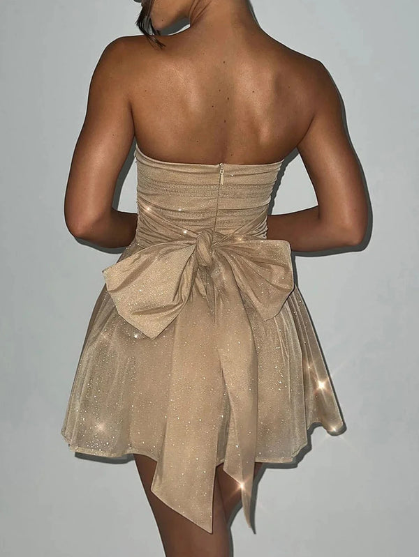 Adeline Mesh Strapless Mini Dress