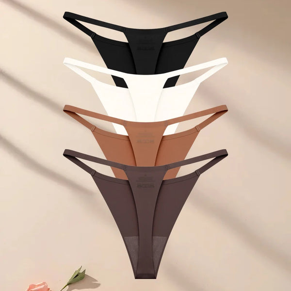 Silque Seamless G-String Panty Pack Lingerie 4-piece