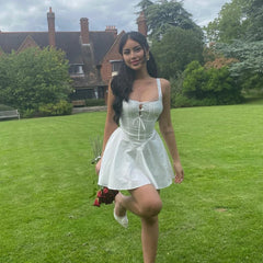 Luna Soleil Corset Flare Mini Dress One-piece