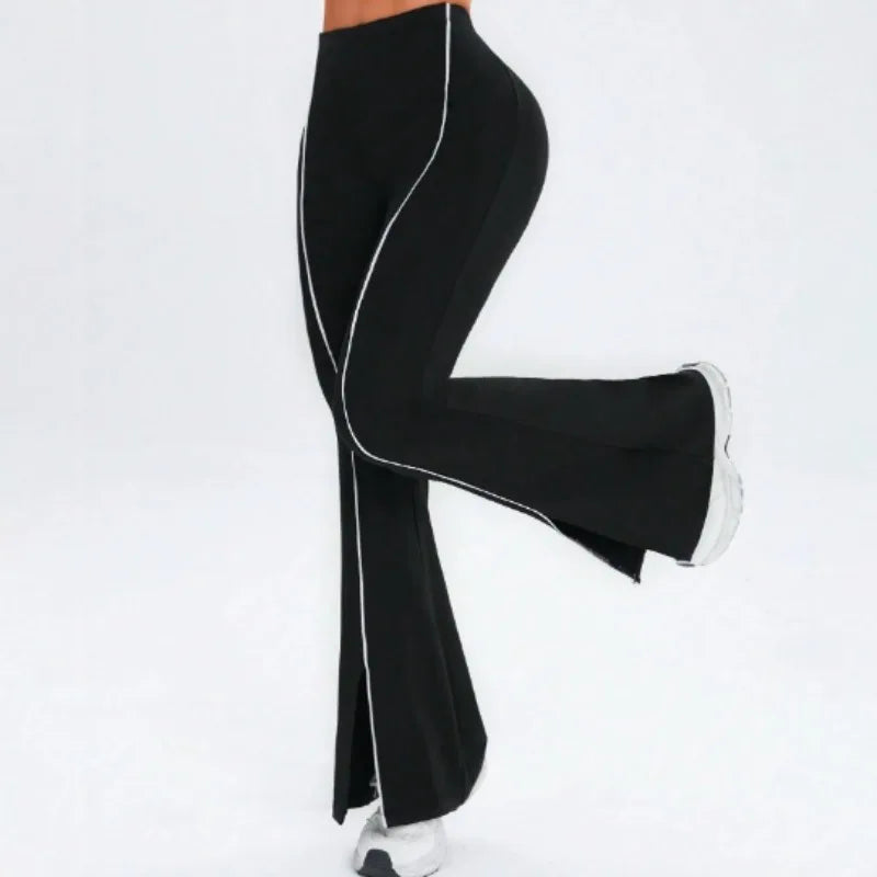 Celeste Side-Stripe Split Flared Pants One-piece Secondary image