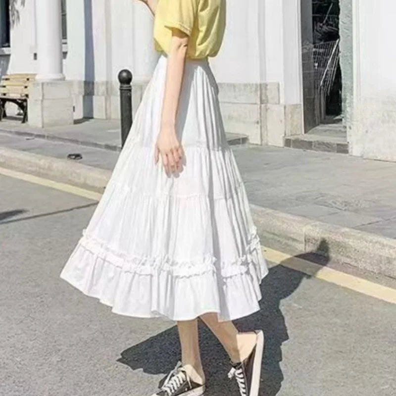 Galatea Ruffle A-Line Midi Skirt One-piece
