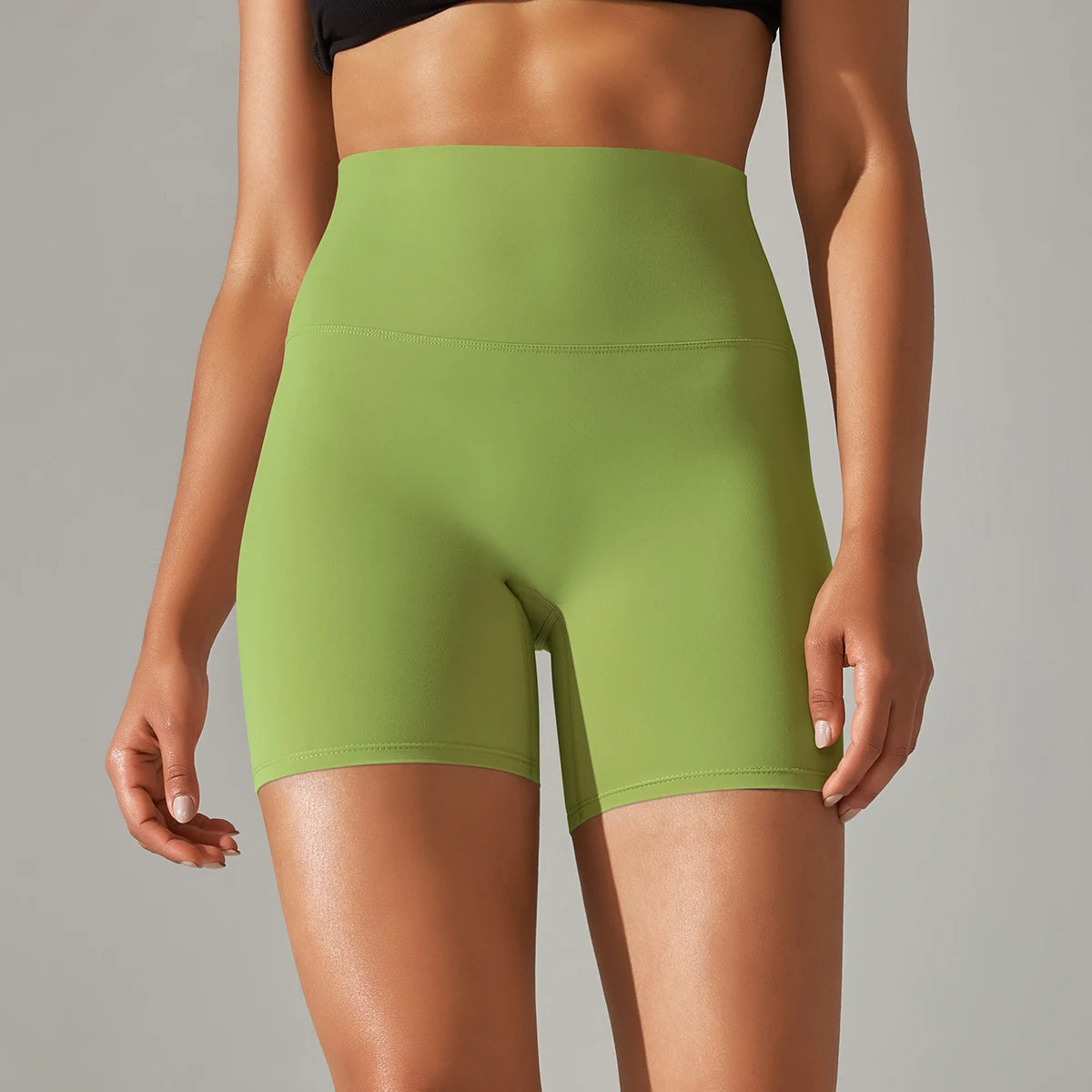 Ayla Seamless High-Waist Yoga Shorts One-piece