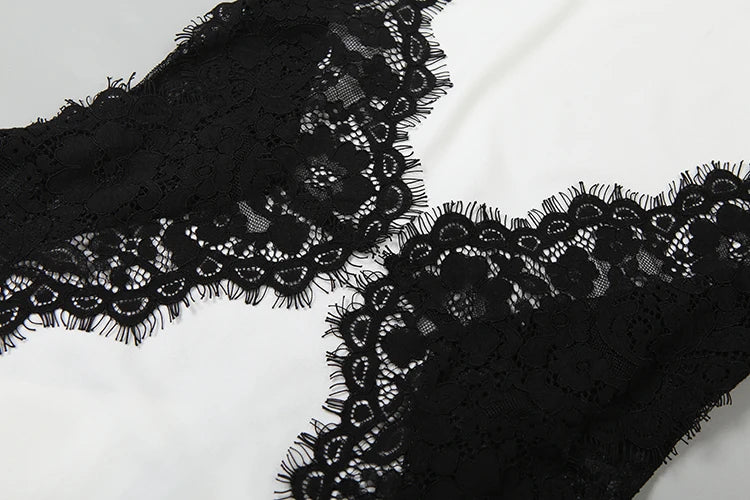 Alina Noir Lace Bodycon maxi Dress
