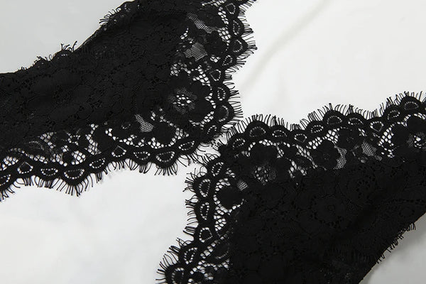 Alina Noir Lace Bodycon maxi Dress