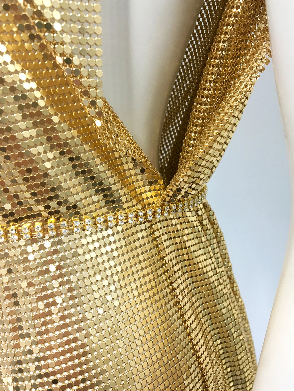 Calista Metal-Sequin One-Shoulder Mini Dress