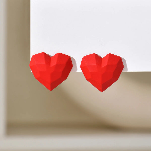 Amorette Heart Stud Earrings