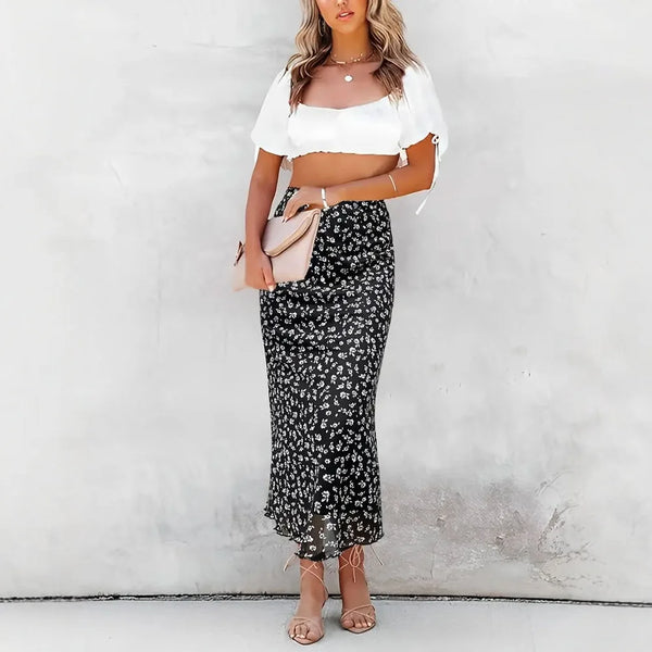 Lisette A-Line Floral Maxi Skirt One-piece