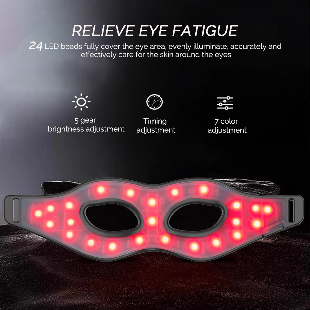 Red Light Silicone Eye Mask 7 Colors LED Photon Flexible Eyes Mask Relieves Eye Fatigue Anti-Wrinkle Dark Circles Wireless Use Secondary image