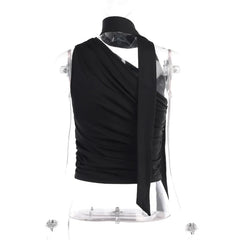 Valentina Ruched Halter Scarf Top