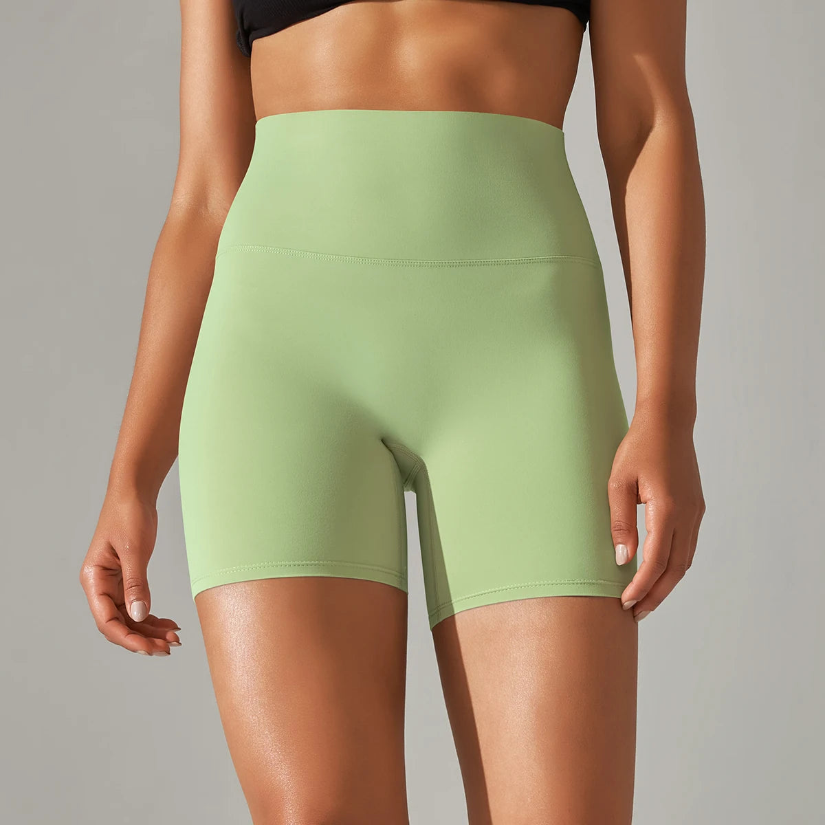 Ayla Seamless High-Waist Yoga Shorts One-piece
