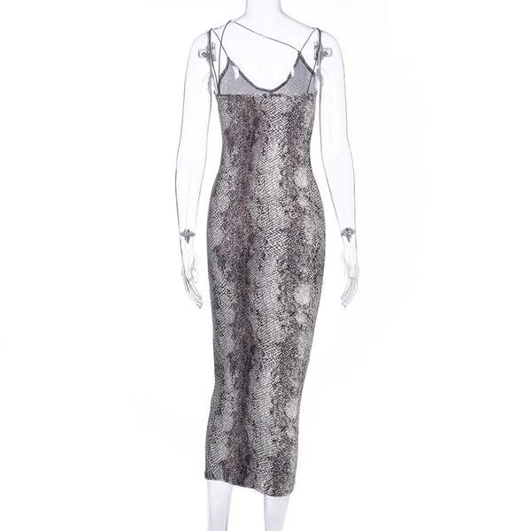 Dulzura Women Party Club Evening Streetwear Leopard Bodycon Midi Dress 2024 Summer Clothes Wholesale Items For Business