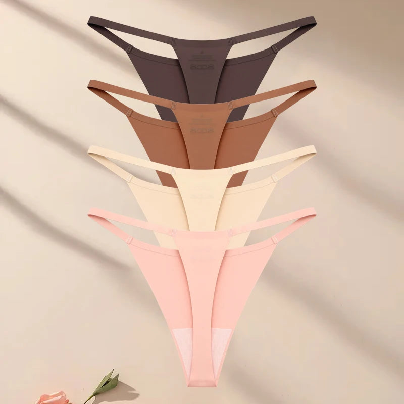 Silque Seamless G-String Panty Pack Lingerie 4-piece