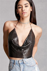 Sequin Rhinestone Bra Women Tee Gothic Blusas Corset Ladies Shirt Camis Party Woman Clothes y2k Crop Tops Ropa Club Tank Top