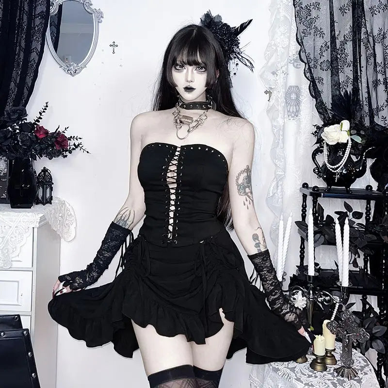 Uma A-Line Mini Skirt One-piece