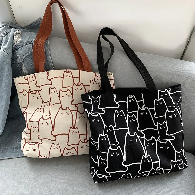 Whiskers Cat Canvas Tote Bag Main image
