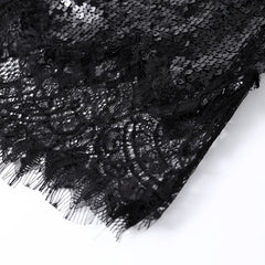 Alina Midnight Lace Sequin Maxi Dress