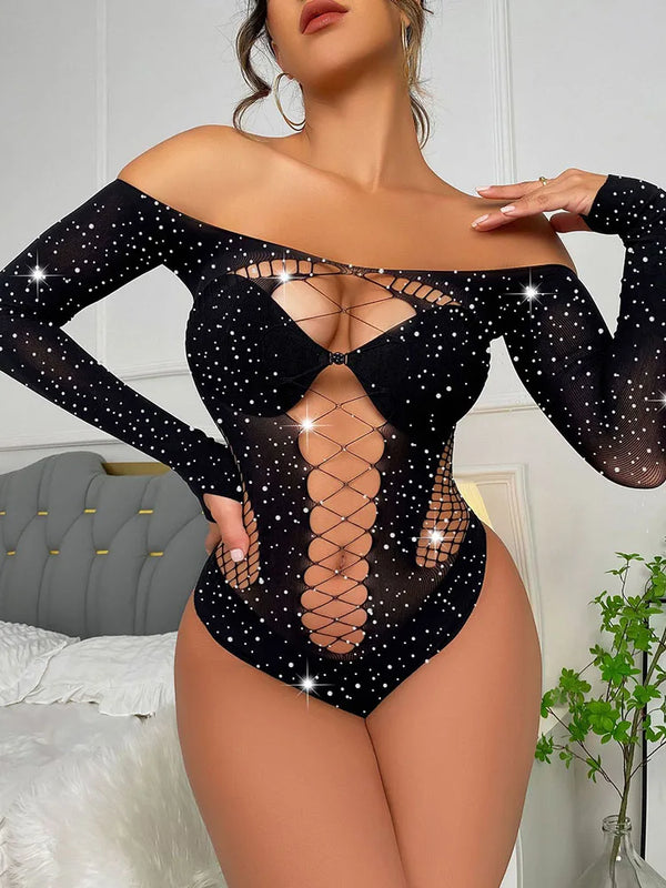Diamond Seduction Fishnet Mesh Lingerie