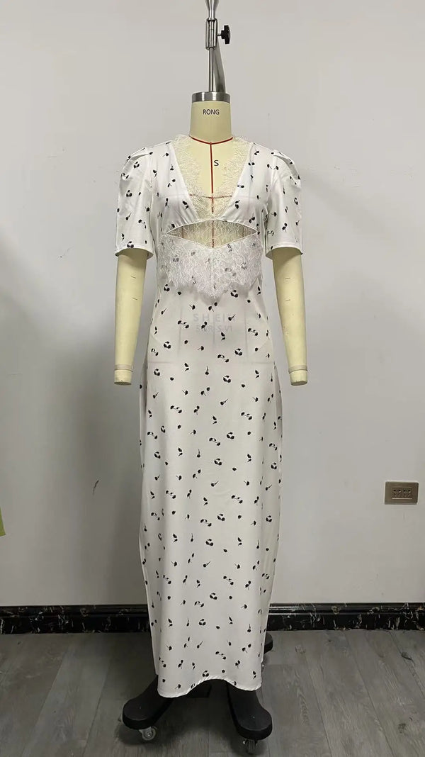 Francesca Bodycon Lace Maxi Dress