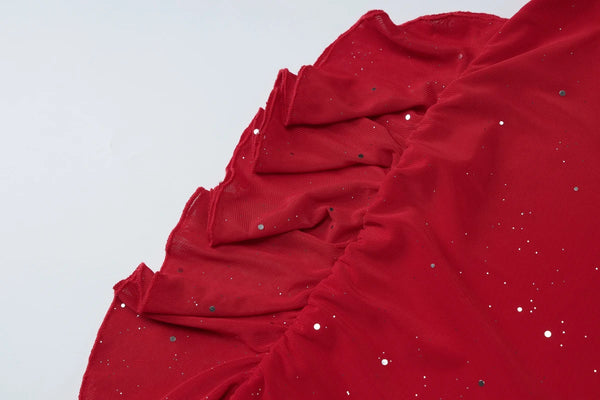 Scarlet Sequin Ruffle Cami Mini Dress