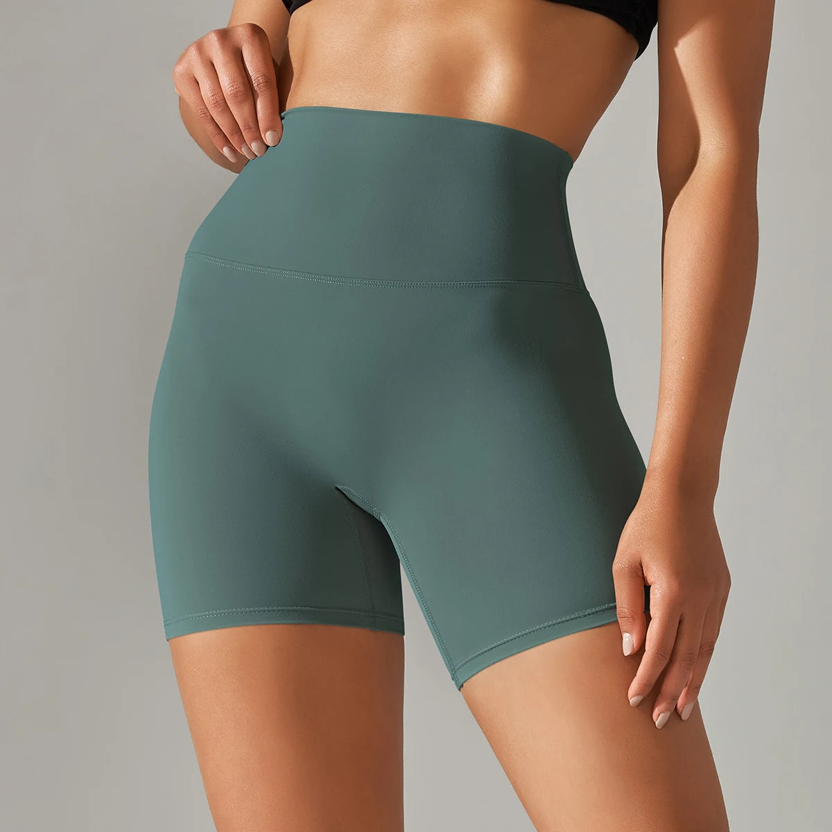 Ayla Seamless High-Waist Yoga Shorts One-piece