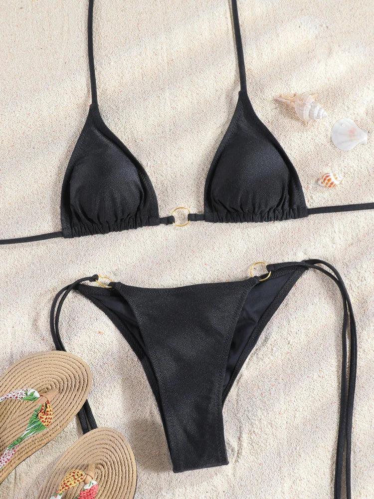 ZRTAK NEW Print Cup Swimwear Sexy Bikinis Halter Swimsuit Women 2026 Bathing Suit Push Up Bikini Sets Fashion Biquinis Beachwear