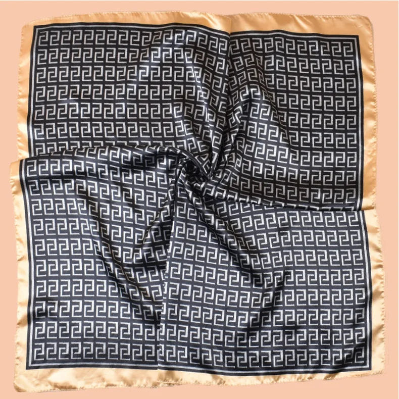 Marlena Letter-Print Square Scarf
