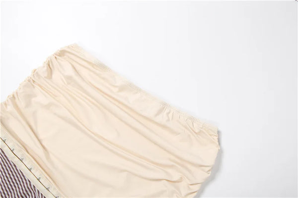Sienna Striped Asymmetrical Cami Midi Skirt Set Two-piece