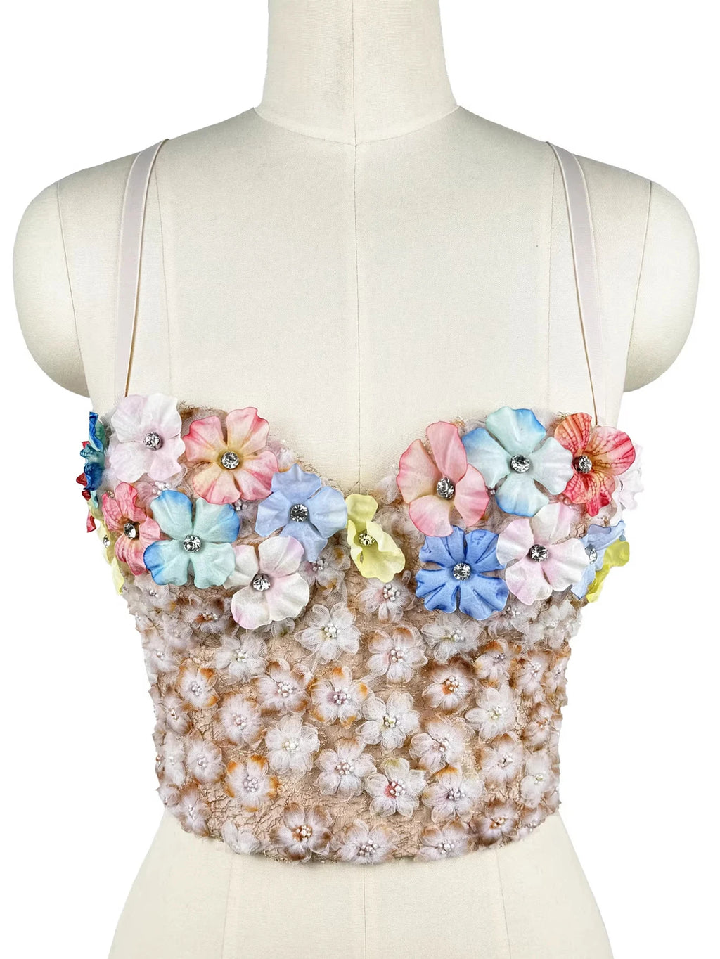 Sexy floral rhinestone corset tanks top women summer club party tops for woman clothing black halter crop top fashion streetwear