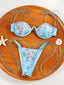 ZRTAK Push Up Bikini Set Two Piece Swimsuit for Women Sexy Embroidery Bathing Suits Bandage Biquini Beachwear 2026