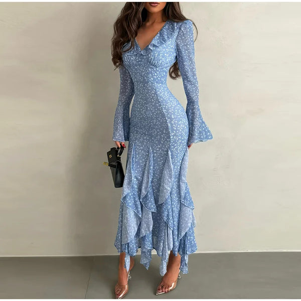 Honora Bodycon Long-Sleeve Maxi Dress