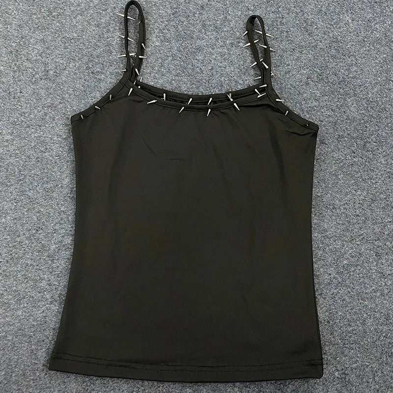 Vesper Rivet Gothic Camisole Top One-piece