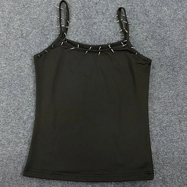 Vesper Rivet Gothic Camisole Top One-piece