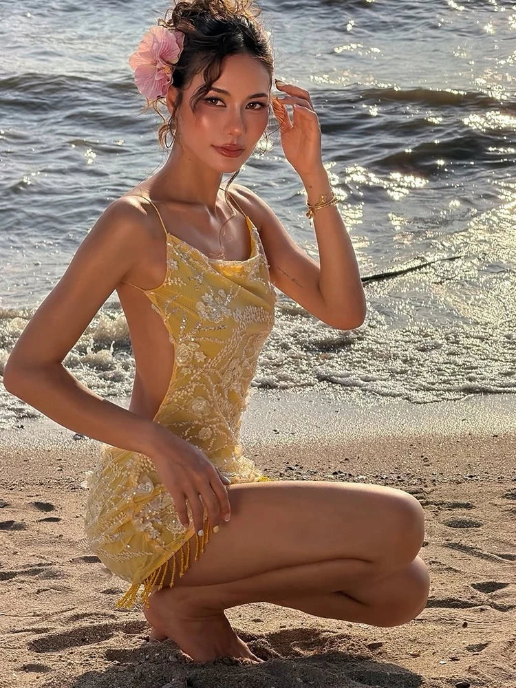 Sienna Soleil Floral Sequin Mini Dress