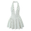 Esme Polka Dot Halter A-Line Mini Dress
