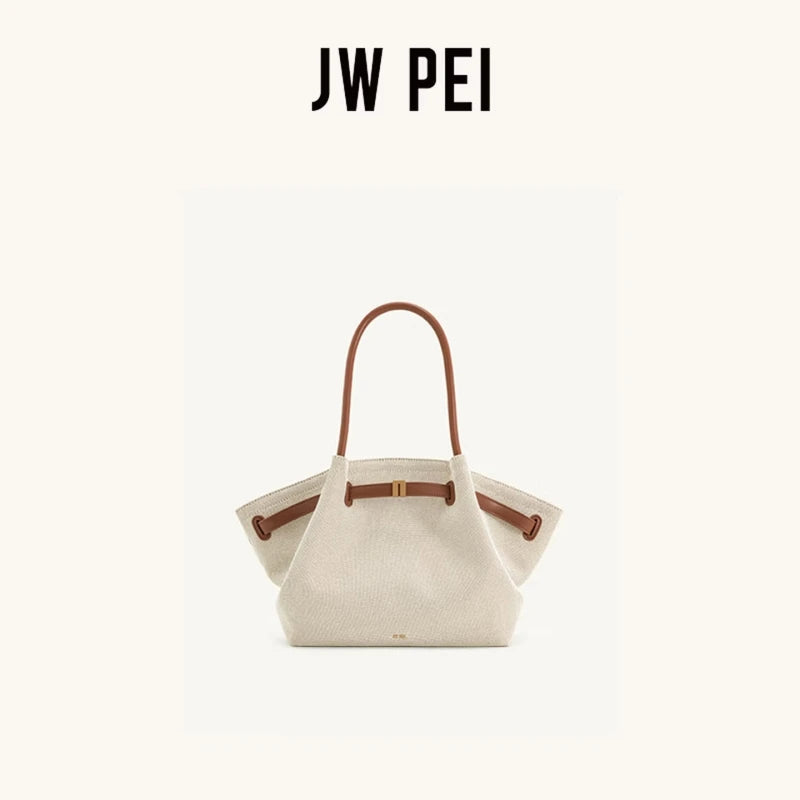 Elodie Canvas & Vegan Leather Tote Bag Main image