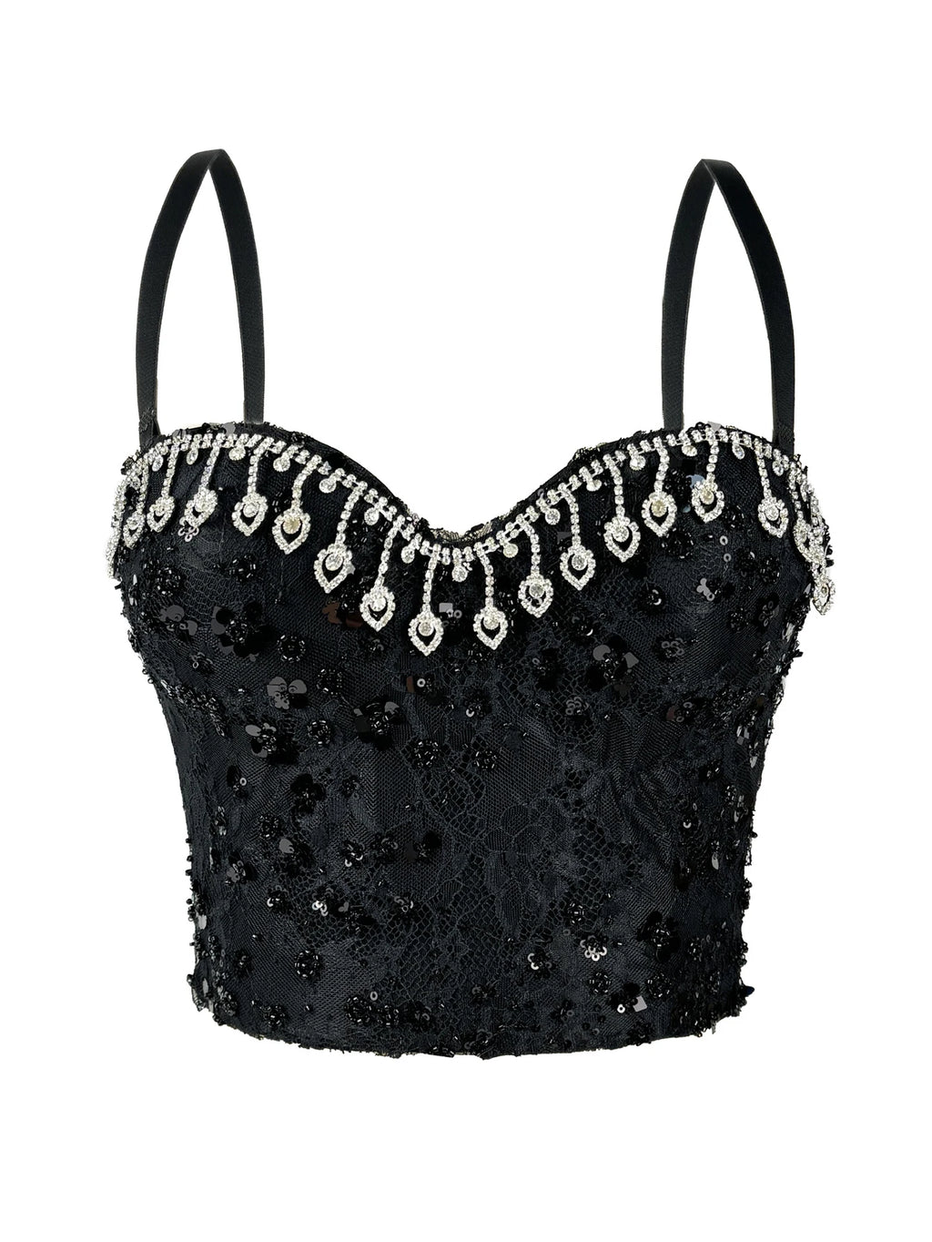 Sexy white rhinestone corset crop top women summer club party tops for woman clothing halter tank top cropped hotwife streetwear
