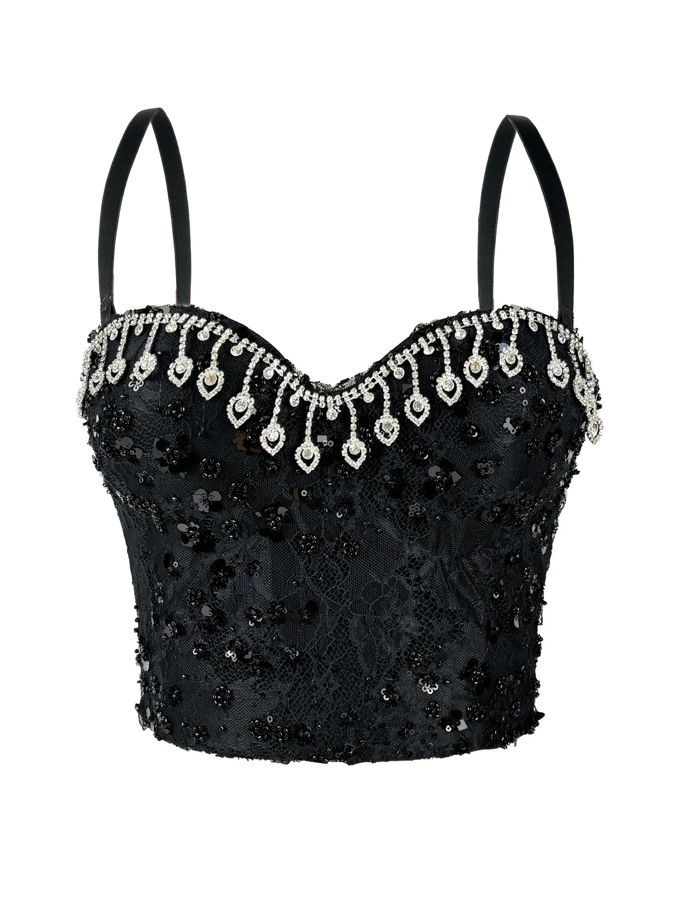 Sexy white rhinestone corset crop top women summer club party tops for woman clothing halter tank top cropped hotwife streetwear