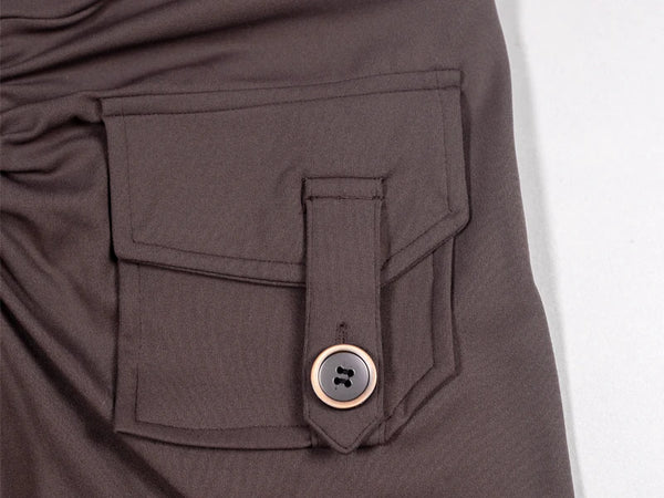 Mira Pocket Scrunch High-Waist Yoga Shorts One-piece
