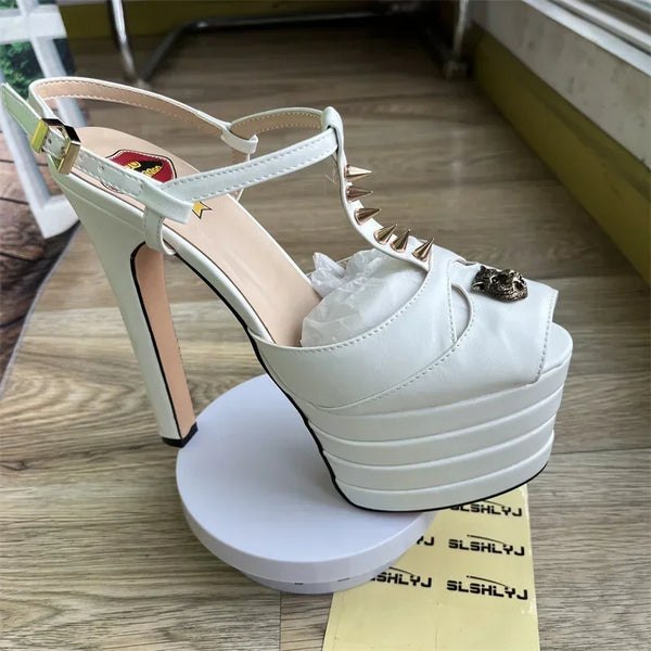 Amabel Transparent Rhinestone Stiletto Sandals