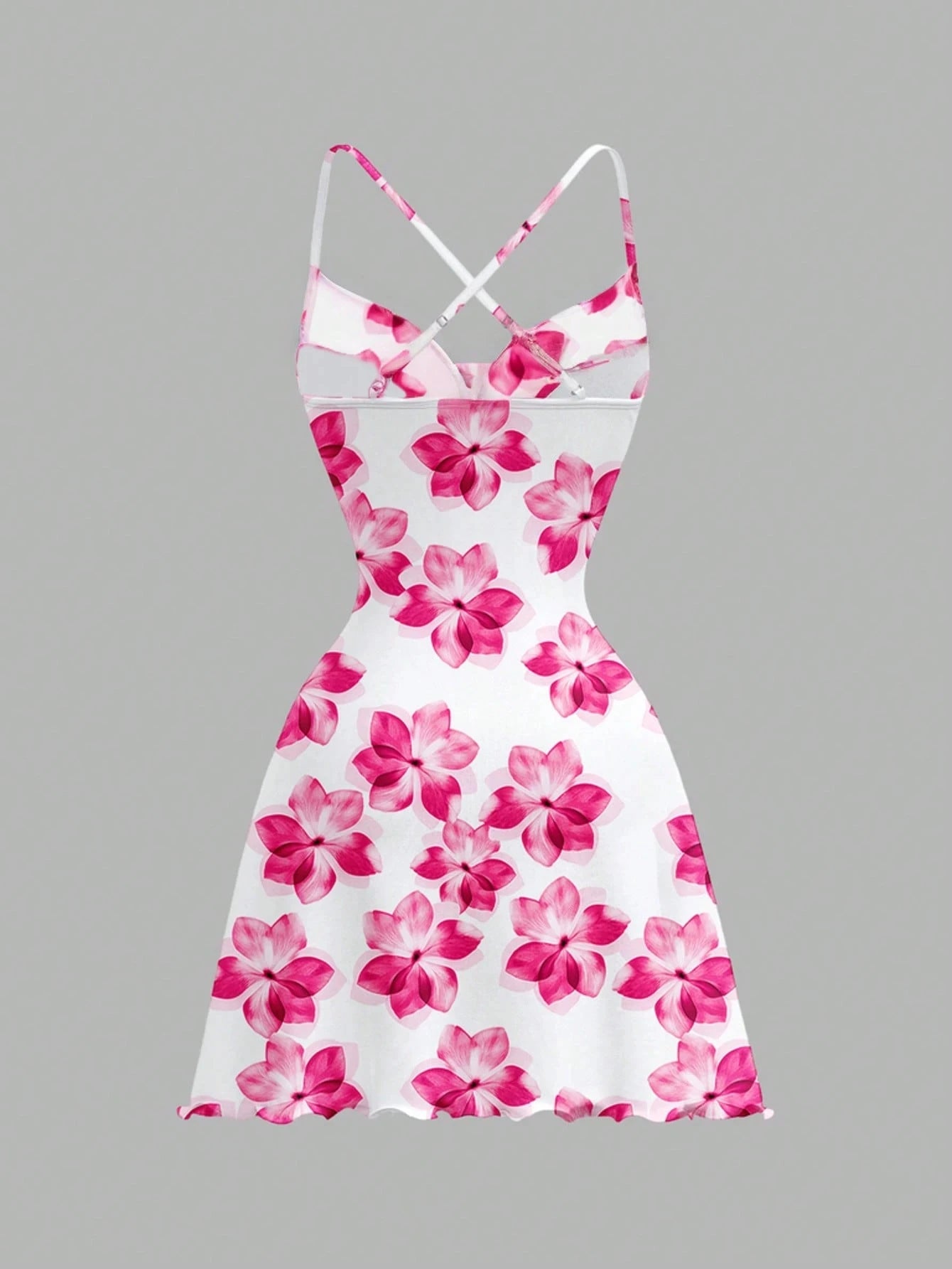 Amara Floral Off-Shoulder Backless A-Line Mini Dress