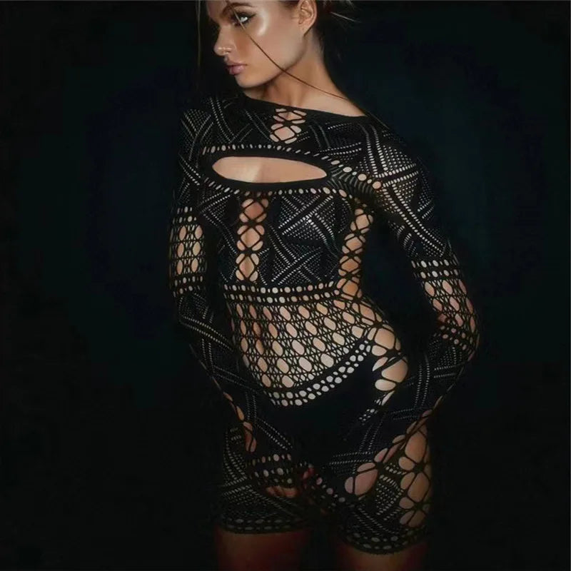 Raven Lace-Up Spaghetti-Strap Bodycon Mini Dress