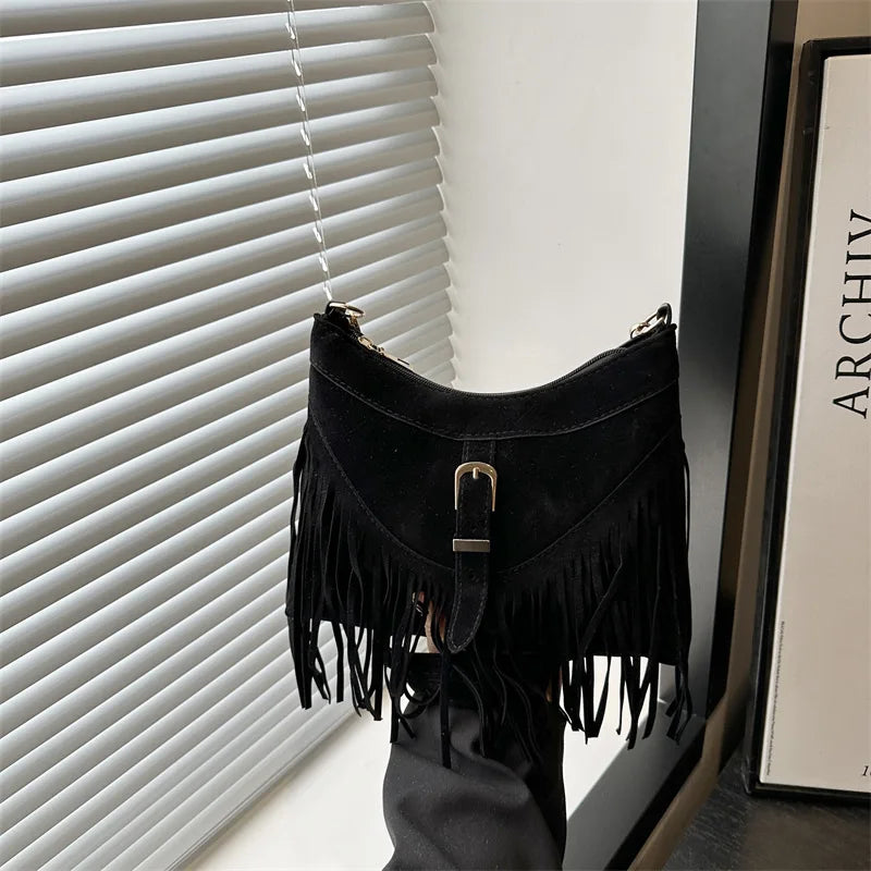 Dakota Fringe Hobo Shoulder Bag