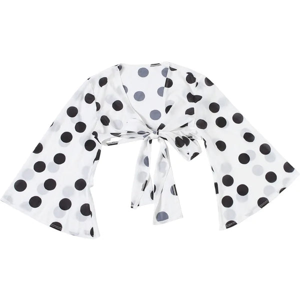Colette Polka-Dot Bikini & Kimono Set Three-piece
