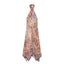 Solana Printed Halter Asymmetric Maxi Dress